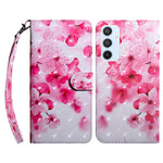 Custodia portafoglio in pelle verniciata 3D per Galaxy A54 5G