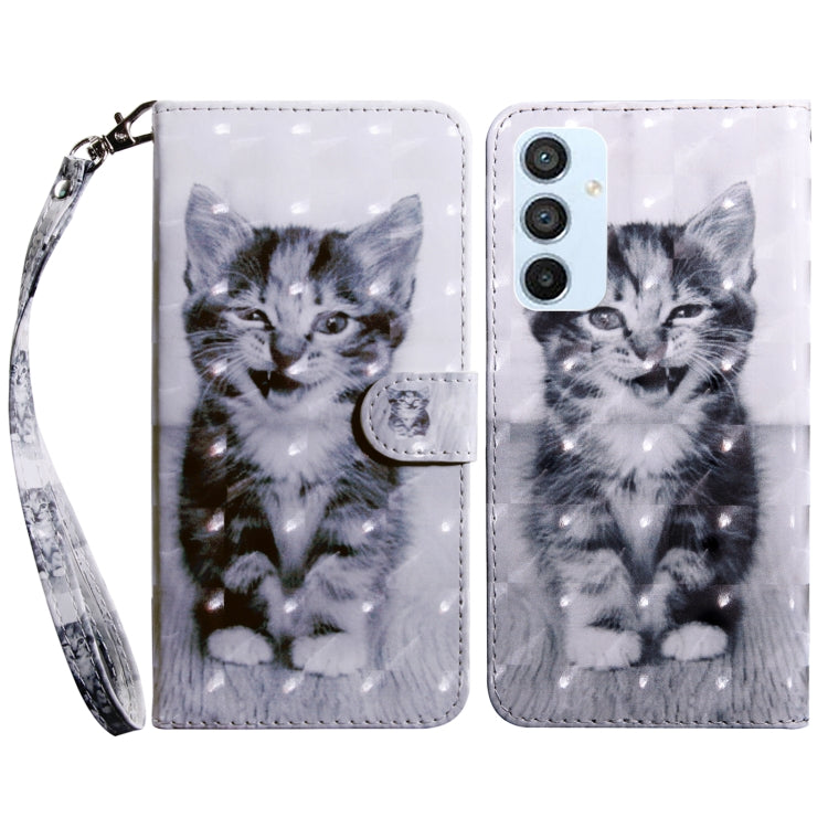 Custodia portafoglio in pelle verniciata 3D per Galaxy A54 5G