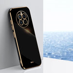 Custodia antiurto in TPU con bordo in oro con placcatura 6D XINLI, For Huawei Mate 50, For Huawei Mate 50 Pro, For Huawei nova 9 SE