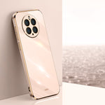 Custodia antiurto in TPU con bordo in oro con placcatura 6D XINLI, For Huawei Mate 50, For Huawei Mate 50 Pro, For Huawei nova 9 SE