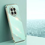 Custodia antiurto in TPU con bordo in oro con placcatura 6D XINLI, For Huawei Mate 50, For Huawei Mate 50 Pro, For Huawei nova 9 SE