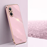 Custodia antiurto in TPU con bordo in oro con placcatura 6D XINLI, For Huawei Mate 50, For Huawei Mate 50 Pro, For Huawei nova 9 SE