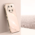Custodia antiurto in TPU con bordo in oro con placcatura 6D XINLI, For Huawei Enjoy 50 Pro