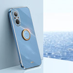 XINLI custodia per telefono in TPU elettrolitico con bordo dritto 6D con supporto per anello, For Huawei Mate 50, For Huawei Mate 50 Pro, For Huawei nova 9 SE