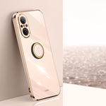 XINLI custodia per telefono in TPU elettrolitico con bordo dritto 6D con supporto per anello, For Huawei Mate 50, For Huawei Mate 50 Pro, For Huawei nova 9 SE