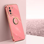 XINLI custodia per telefono in TPU elettrolitico con bordo dritto 6D con supporto per anello, For Huawei nova 9z 5G, For Huawei nova 10, For Huawei nova 10 Pro