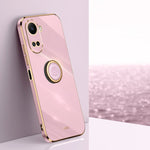 XINLI custodia per telefono in TPU elettrolitico con bordo dritto 6D con supporto per anello, For Huawei nova 10 SE, For Huawei P50E, For Huawei Y6p