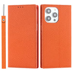 Custodia per telefono in vera pelle con texture Litchi, For iPhone 14 Pro Max, For iPhone 14 Pro, For iPhone 14, For iPhone 14 Plus