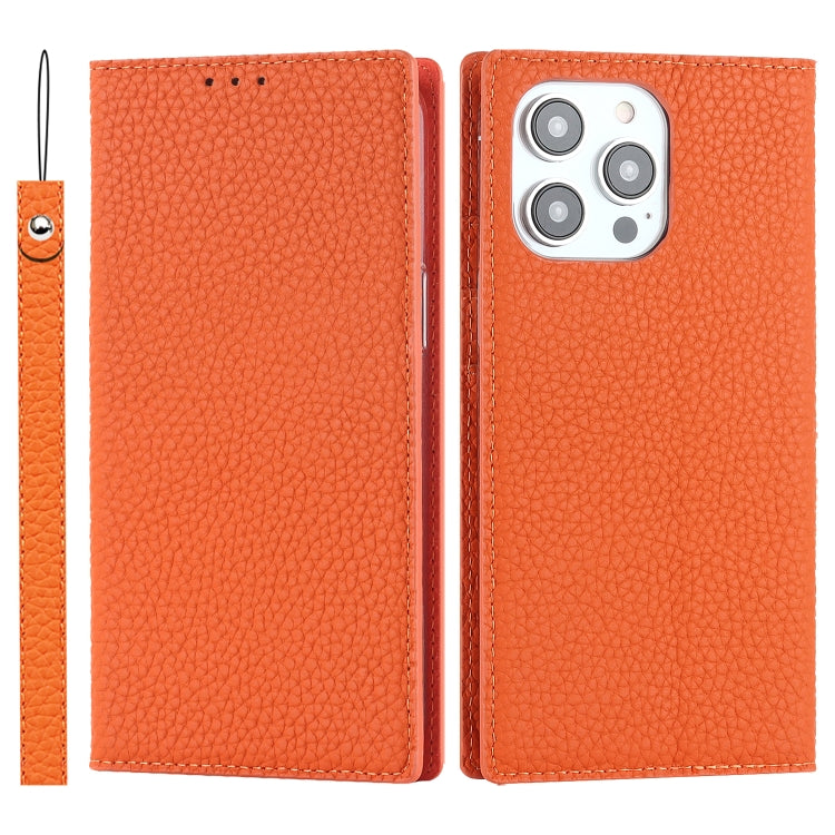 Custodia per telefono in vera pelle con texture Litchi, For iPhone 14 Pro Max, For iPhone 14 Pro, For iPhone 14, For iPhone 14 Plus