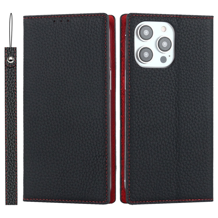 Custodia per telefono in vera pelle con texture Litchi, For iPhone 14 Pro Max, For iPhone 14 Pro, For iPhone 14, For iPhone 14 Plus
