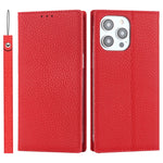 Custodia per telefono in vera pelle con texture Litchi, For iPhone 14 Pro Max, For iPhone 14 Pro, For iPhone 14, For iPhone 14 Plus
