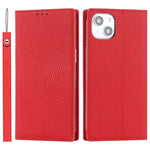 Custodia per telefono in vera pelle con texture Litchi, For iPhone 14 Pro Max, For iPhone 14 Pro, For iPhone 14, For iPhone 14 Plus