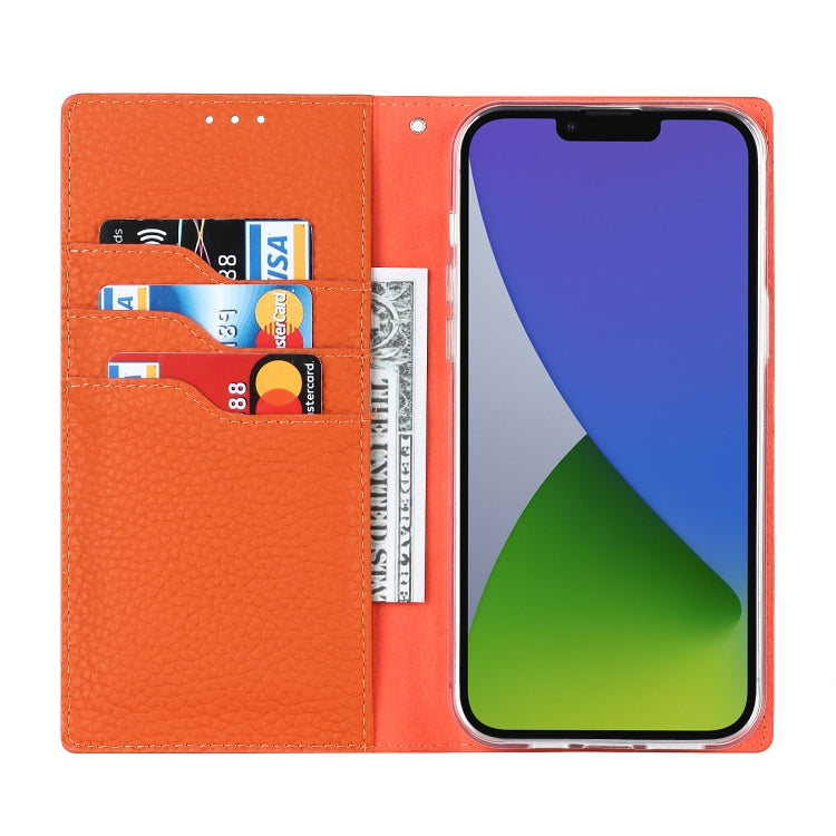 Custodia per telefono in vera pelle con texture Litchi, For iPhone 14 Pro Max, For iPhone 14 Pro, For iPhone 14, For iPhone 14 Plus, For Google Pixel 7 5G