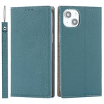 Custodia per telefono in vera pelle con texture Litchi, For iPhone 14 Pro Max, For iPhone 14 Pro, For iPhone 14, For iPhone 14 Plus
