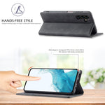 LC.IMEEKE Custodia per telefono in pelle in microfibra con forte magnetismo, For Samsung Galaxy A54 5G