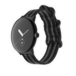 Cinturino per orologio con fibbia in acciaio di nylon intrecciato, For Google Pixel Watch 4 / 3 / 2 / 1 41mm