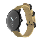 Cinturino per orologio con fibbia in acciaio di nylon intrecciato, For Google Pixel Watch 4 / 3 / 2 / 1 41mm