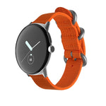 Cinturino per orologio con fibbia in acciaio di nylon intrecciato, For Google Pixel Watch 4 / 3 / 2 / 1 41mm