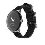Cinturino per orologio con fibbia in acciaio di nylon intrecciato, For Google Pixel Watch 4 / 3 / 2 / 1 41mm