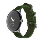 Cinturino per orologio con fibbia in acciaio di nylon intrecciato, For Google Pixel Watch 4 / 3 / 2 / 1 41mm