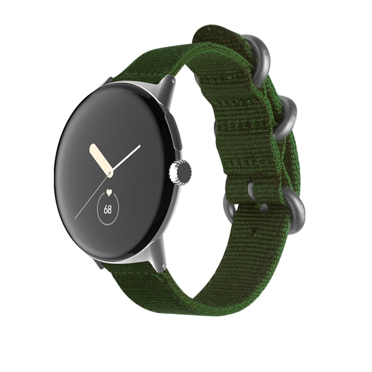 Cinturino per orologio con fibbia in acciaio di nylon intrecciato, For Google Pixel Watch 4 / 3 / 2 / 1 41mm