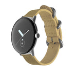 Cinturino per orologio con fibbia in acciaio di nylon intrecciato, For Google Pixel Watch 4 / 3 / 2 / 1 41mm