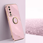 XINLI custodia per telefono in TPU elettrolitico con bordo dritto 6D con supporto per anello, For Honor 70, For Honor 70 Pro, For Honor 80 5G