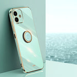 XINLI custodia per telefono in TPU elettrolitico con bordo dritto 6D con supporto per anello, For Honor 80 Pro 5G, For Honor Magic4 Pro, For Honor Play6C 5G