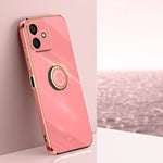 XINLI custodia per telefono in TPU elettrolitico con bordo dritto 6D con supporto per anello, For Honor Play6T, For Honor Play6T Pro, For Honor X8 5G