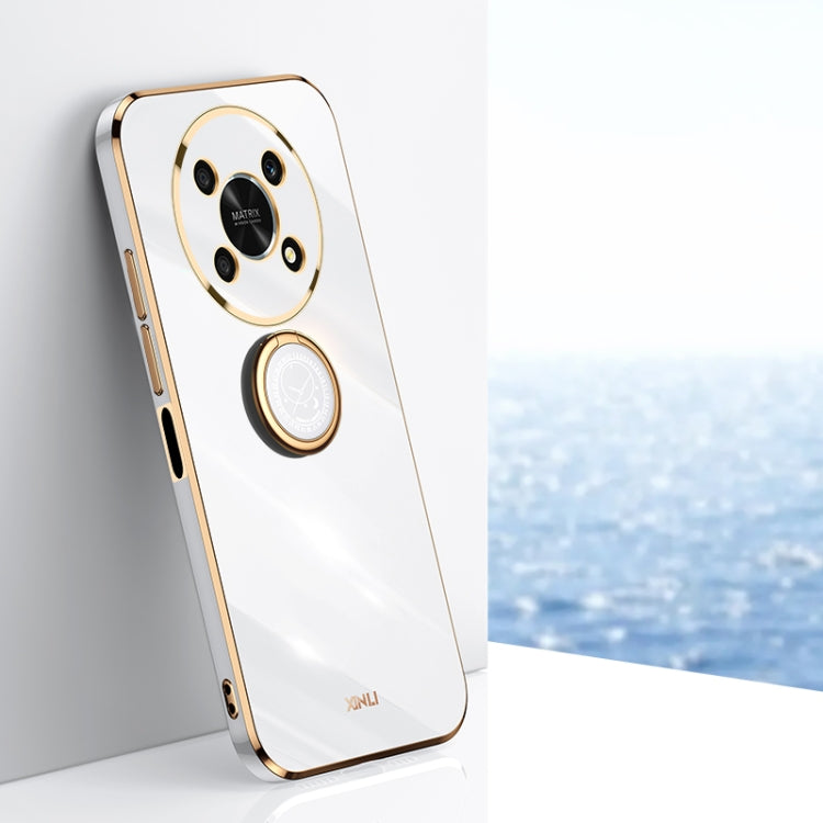 XINLI custodia per telefono in TPU elettrolitico con bordo dritto 6D con supporto per anello, For Honor X30, For Honor X30 Max, For Honor X30i