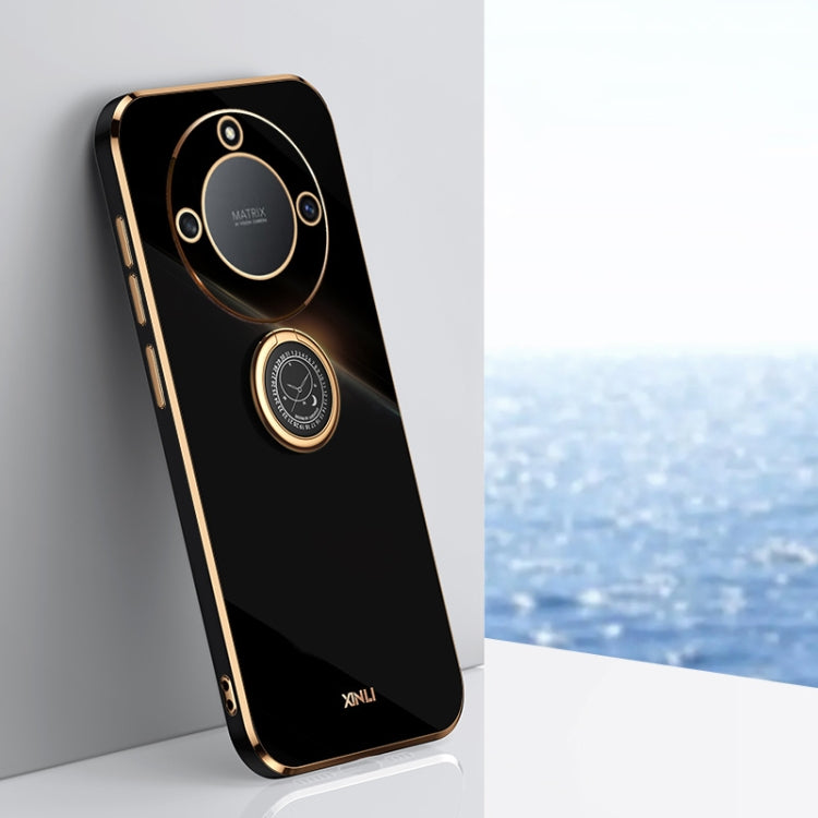 XINLI custodia per telefono in TPU elettrolitico con bordo dritto 6D con supporto per anello, For Honor X40, For Honor X40i