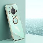 XINLI custodia per telefono in TPU elettrolitico con bordo dritto 6D con supporto per anello, For Honor X40, For Honor X40i