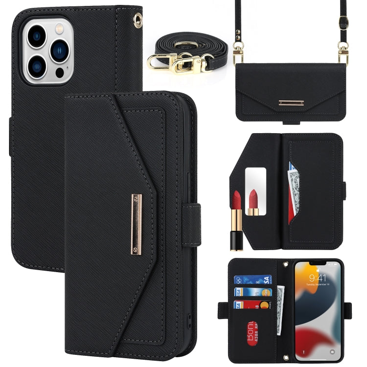 Custodia per telefono in pelle con cordino a trama incrociata, For iPhone 14 Pro Max, For iPhone 14 Pro, For iPhone 14, For iPhone 14 Plus