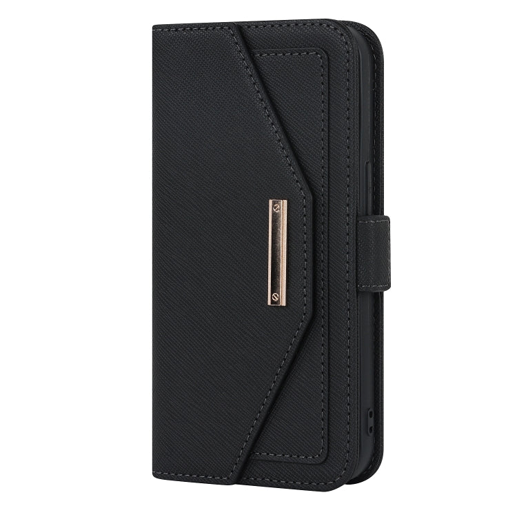 Custodia per telefono in pelle con cordino a trama incrociata, For iPhone 13 Pro Max, For iPhone 13 Pro, For iPhone 13 mini, For iPhone 12 Pro Max