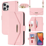 Custodia per telefono in pelle con cordino a trama incrociata, For iPhone 12 / 12 Pro, For iPhone 12 mini, For iPhone 11 Pro Max, For iPhone 11 Pro