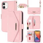 Custodia per telefono in pelle con cordino a trama incrociata, For iPhone 12 / 12 Pro, For iPhone 12 mini, For iPhone 11 Pro Max, For iPhone 11 Pro