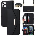 Custodia per telefono in pelle con cordino a trama incrociata, For iPhone 12 / 12 Pro, For iPhone 12 mini, For iPhone 11 Pro Max, For iPhone 11 Pro