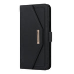 Custodia per telefono in pelle con cordino a trama incrociata, For iPhone 8 Plus / 7 Plus, For iPhone 13, For iPhone 11, For iPhone XR, For iPhone SE 2022 / SE 2020 / 8 / 7