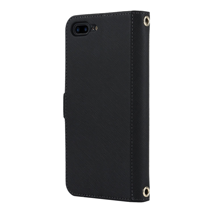 Custodia per telefono in pelle con cordino a trama incrociata, For iPhone 8 Plus / 7 Plus, For iPhone 13, For iPhone 11, For iPhone XR, For iPhone SE 2022 / SE 2020 / 8 / 7