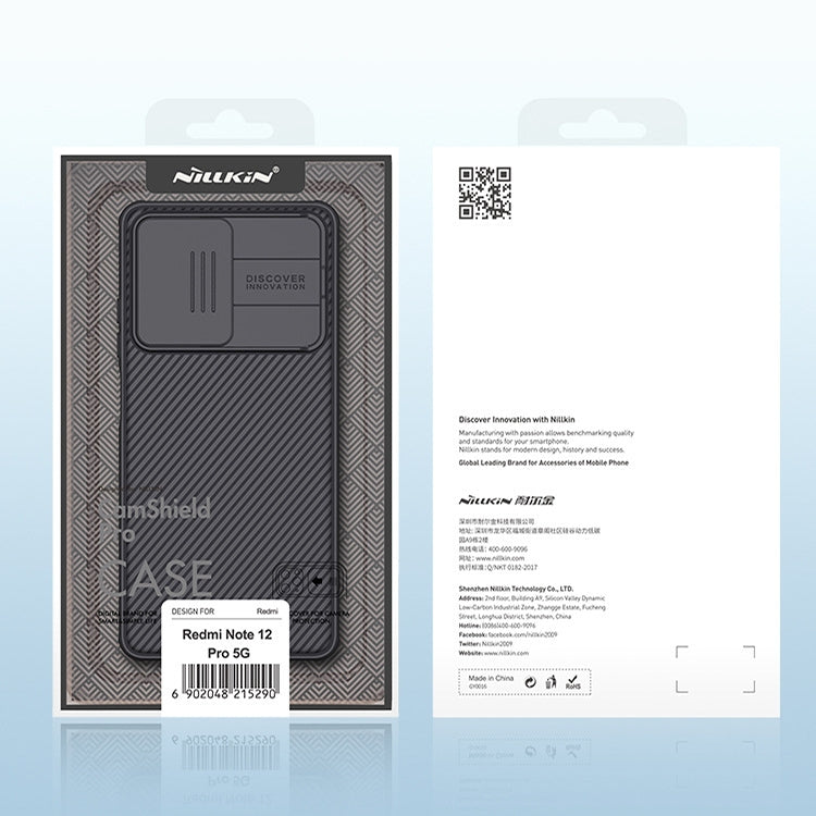 Custodia per telefono PC NILLKIN CamShield Pro, For Xiaomi Redmi Note 12 Pro 5G China, For Xiaomi Redmi Note 12 Pro+ China