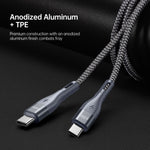 DUZZONA Cavo USB-C Type-C 65W 1 metro ricarica rapida