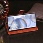 Custodia portafoglio in pelle con slot carte per Huawei P40 Pro+