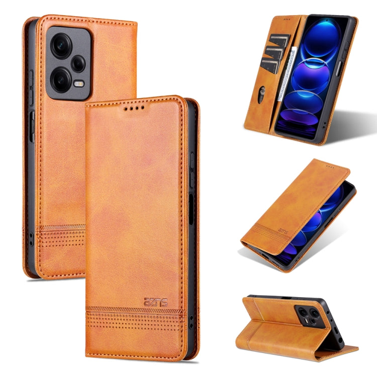 AZNS Custodia per telefono in pelle a conchiglia con struttura in vitello magnetico, For Samsung Galaxy S23 5G, For Samsung Galaxy S23+ 5G, For Samsung Galaxy S23 Ultra 5G, For Xiaomi Redmi Note 12 Pro 5G China / Note 12 Pro 5G+ China