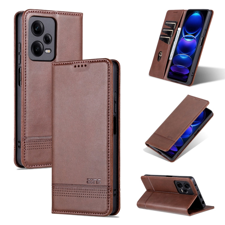 AZNS Custodia per telefono in pelle a conchiglia con struttura in vitello magnetico, For Samsung Galaxy S23 5G, For Samsung Galaxy S23+ 5G, For Samsung Galaxy S23 Ultra 5G, For Xiaomi Redmi Note 12 Pro 5G China / Note 12 Pro 5G+ China