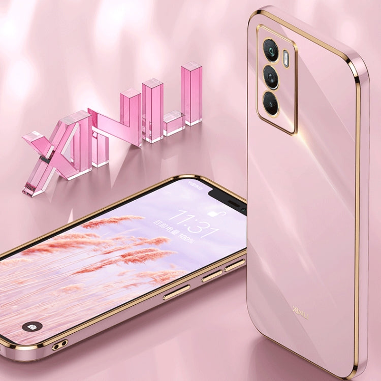 Custodia per telefono in TPU con bordo in oro con placcatura 6D XINLI, For vivo iQOO Neo5 S, For vivo iQOO Neo6, For vivo iQOO Neo7