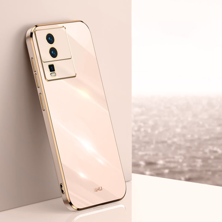 Custodia per telefono in TPU con bordo in oro con placcatura 6D XINLI, For vivo iQOO Neo5 S, For vivo iQOO Neo6, For vivo iQOO Neo7