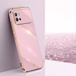 Custodia per telefono in TPU con bordo in oro con placcatura 6D XINLI, For vivo iQOO 9, For vivo S15, For vivo S15e
