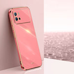 Custodia per telefono in TPU con bordo in oro con placcatura 6D XINLI, For vivo iQOO 9, For vivo S15, For vivo S15e
