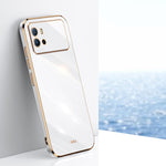 Custodia per telefono in TPU con bordo in oro con placcatura 6D XINLI, For vivo iQOO 9, For vivo S15, For vivo S15e