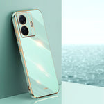 Custodia per telefono in TPU con bordo in oro con placcatura 6D XINLI, For vivo iQOO 9, For vivo S15, For vivo S15e